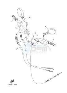 YBR125ED (51D3) drawing STEERING HANDLE & CABLE