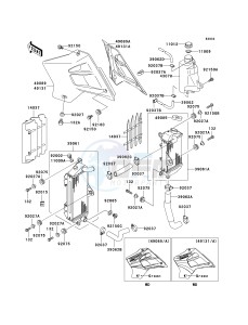 KDX 200 H (H10-H11) drawing RADIATOR