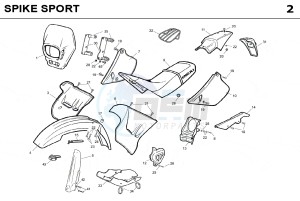 SPIKE SPORT 50 drawing PLASTICS