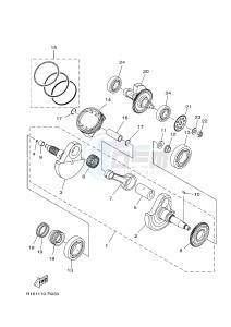 YFM700FWA YFM70GDXG GRIZZLY 700 (B303) drawing CRANKSHAFT & PISTON