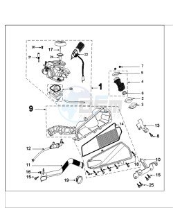 FIGHT 4 50 4T drawing CARBURETTOR