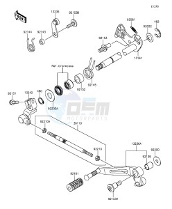 Z1000 ZR1000FFF FR GB XX (EU ME A(FRICA) drawing Gear Change Mechanism