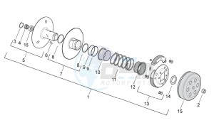 Scarabeo 50 2t drawing Clutch