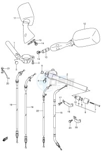 GSX-R750 (E2) drawing HANDLEBAR (MODEL Y K1)