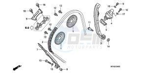 CBF1000TA Europe Direct - (ED / ABS) drawing CAM CHAIN/TENSIONER