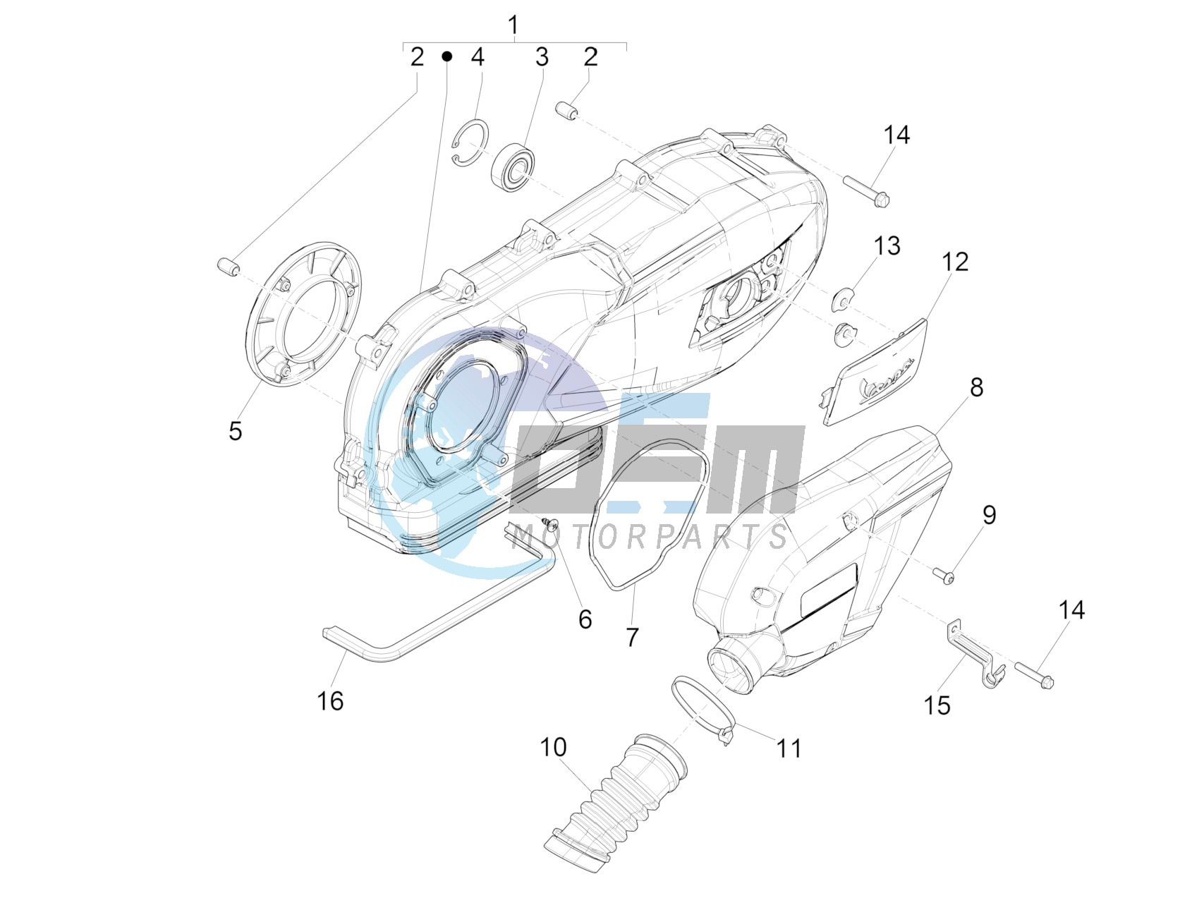 Crankcase cover - Crankcase cooling