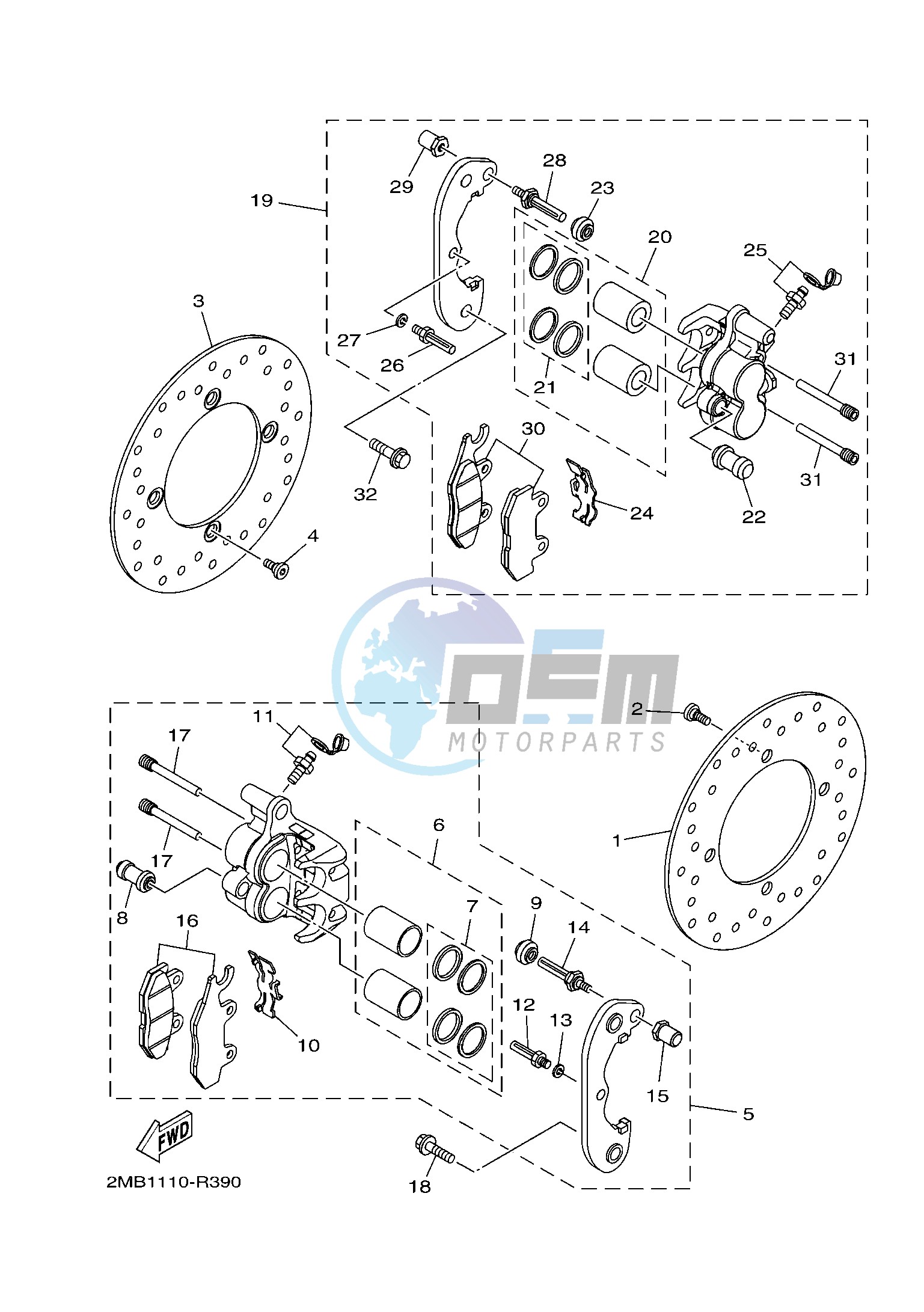 REAR BRAKE CALIPER