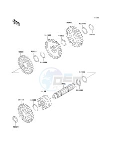 KVF 300 A [PRAIRIE 300 4X4] (A1-A4) [PRAIRIE 300 4X4] drawing GEAR CHANGE DRUM_SHIFT FORK-- S- -