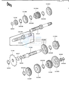 KDX 200 C [KDX200] (C1-C3) [KDX200] drawing TRANSMISSION