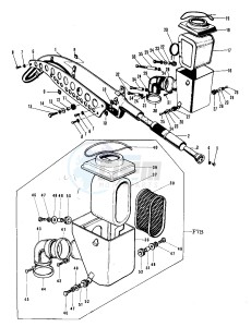 F7 (-A) 175 drawing AIR CLEANER_MUFFLER -- 71-73 F7_F7-A_F7-B- -