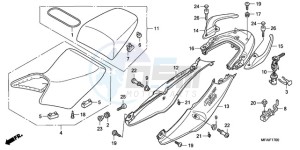 CBF1000S9 Ireland - (EK) drawing SEAT/SEAT COWL