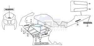 VTR1000SP RC51 drawing MARK/STRIPE (VTR1000SPY/1 /2-CM)