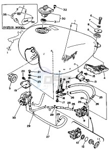 XV VIRAGO 250 drawing FUEL TANK