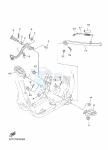 WR450F (B7R9) drawing STAND & FOOTREST