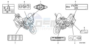 CBF1000AA France - (F / ABS CMF) drawing CAUTION LABEL