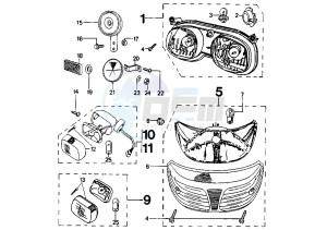 SQUAB - 50 cc drawing HEADLIGHT-TAILLIGHT