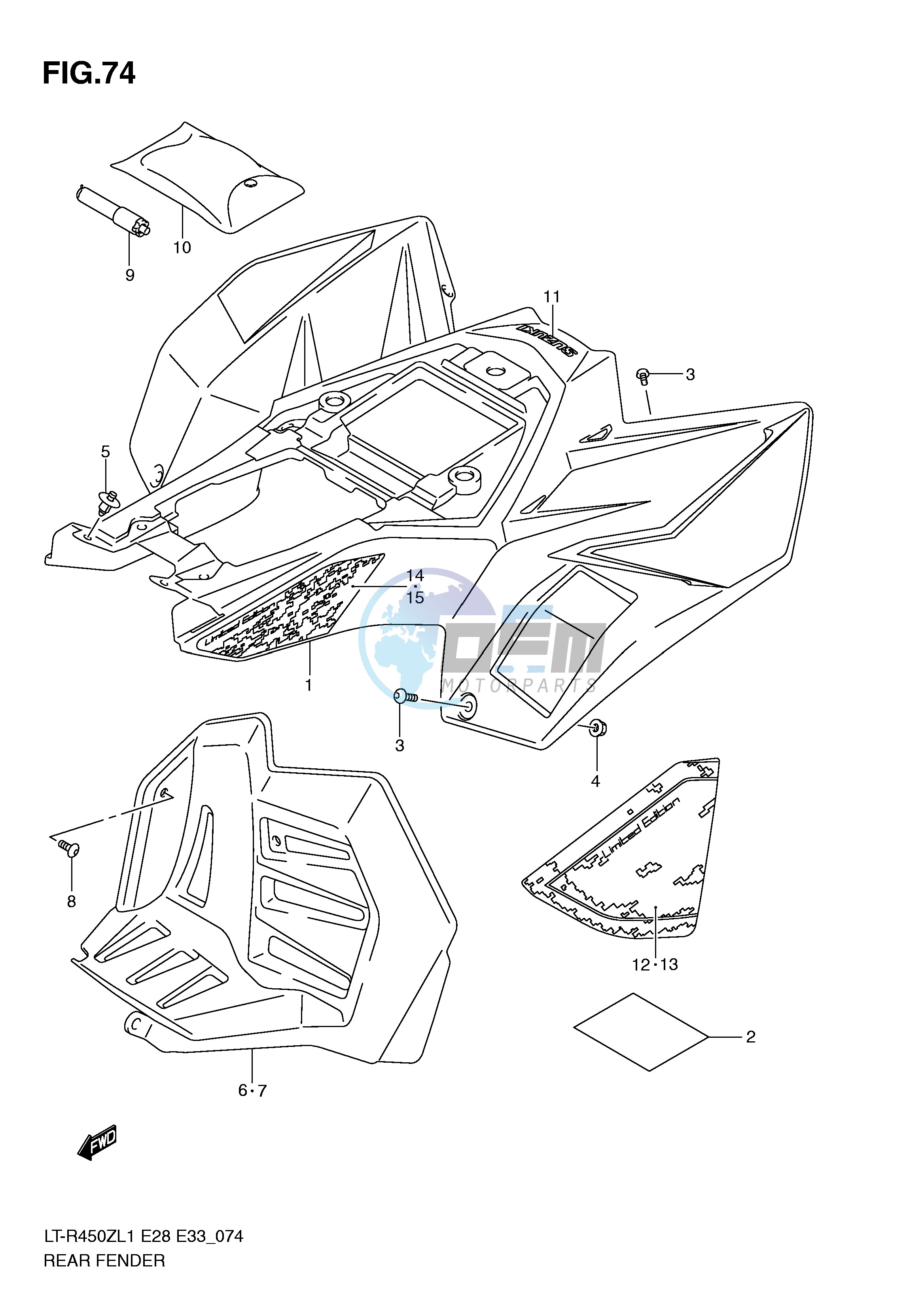 REAR FENDER (LT-R450ZL1 E28)