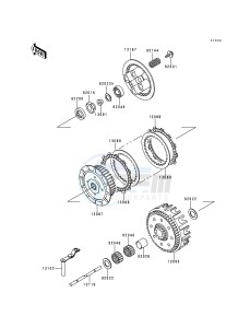 KX 125 K [KX125] (K3) [KX125] drawing CLUTCH