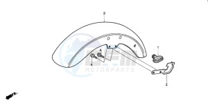 VT1100C2 drawing FRONT FENDER (VT1100C2)