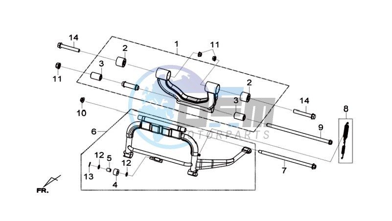 CENTRAL STAND -SIDE STAND- KICKSTARTER PEDAL