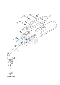 HW125 XENTER 125 (53B6) drawing EXHAUST