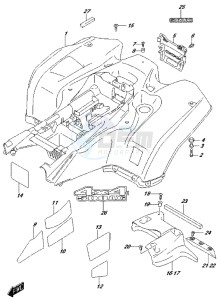 LT-A500XP drawing REAR FENDER