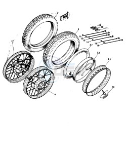 F9 (B-C) 350 drawing WHEELS_TIRES -- 74-75 F9-B_F9-C 350- -