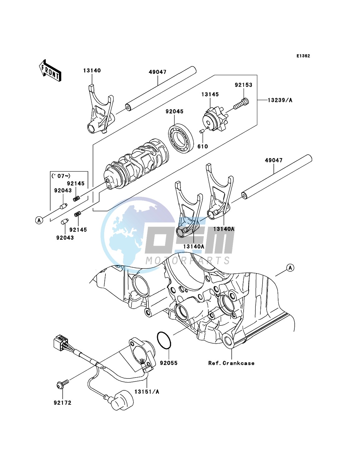 Gear Change Drum/Shift Fork(s)