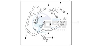 VFR1200XD CrossTourer - VFR1200X Dual Clutch 2ED - (2ED) drawing COWL GUARD KIT