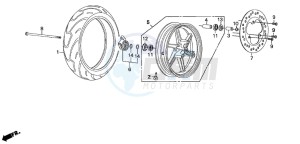 SZX50X X8R-X drawing FRONT WHEEL (1)