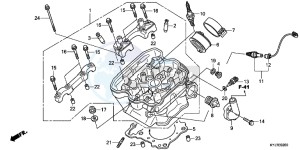 CBR250RB drawing CYLINDER HEAD