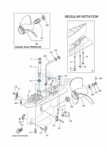 F250DETX drawing PROPELLER-HOUSING-AND-TRANSMISSION-2