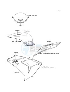 NINJA ZX-10R ZX1000D6F FR GB XX (EU ME A(FRICA) drawing Decals(Titanium)