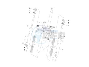 Carnaby 300 4t ie Cruiser drawing Fork components (Kayaba)