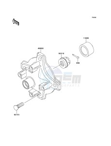 KVF360 4x4 KVF360A6F EU GB drawing Front Hub