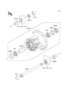 W800 EJ800ACFA GB XX (EU ME A(FRICA) drawing Front Hub