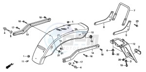 CMX250C REBEL drawing REAR FENDER(CMX250CT)