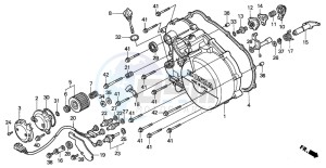 TRX300 FOURTRAX 300 drawing RIGHT CRANKCASE COVER