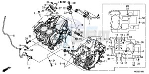 CBR500RAD CBR500R ABS UK - (E) drawing CRANKCASE