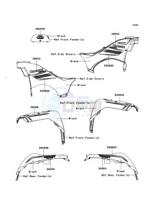 KVF750_4X4 KVF750D8F EU GB drawing Decals(Black)(EU,UK)