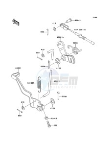 KLF250 KLF250-A3 EU GB drawing Brake Pedal