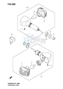 GS500 (P19) drawing TURNSIGNAL LAMP (GS500FK4 K5 K6 FUK4 K5 K6)