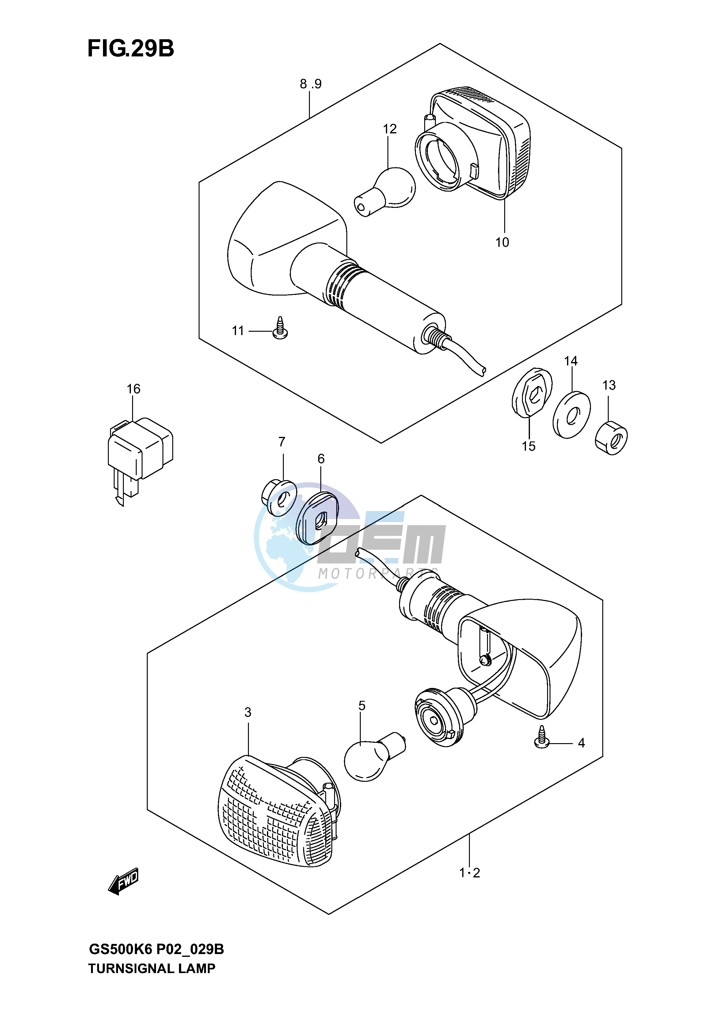 TURNSIGNAL LAMP (GS500FK4 K5 K6 FUK4 K5 K6)