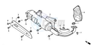 FES125 PANTHEON drawing EXHAUST MUFFLER