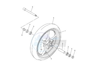 FZ6 FAZER S2 600 drawing FRONT WHEEL