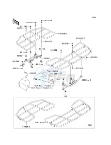 KVF 650 F [BRUTE FORCE 650 4X4I] (F6F-F9F ) F7F drawing CARRIER-- S- -