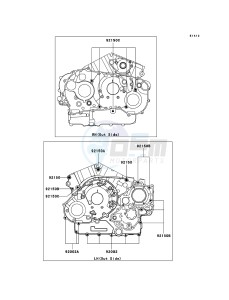 VN1600 MEAN STREAK VN1600B7F GB XX (EU ME A(FRICA) drawing Crankcase Bolt Pattern