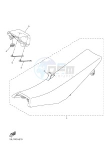 YZ250FX (B297 B298 B299 B299 B29A) drawing SEAT