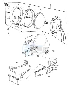 KZ 650 E [LTD] (E1) [LTD] drawing HEADLIGHT