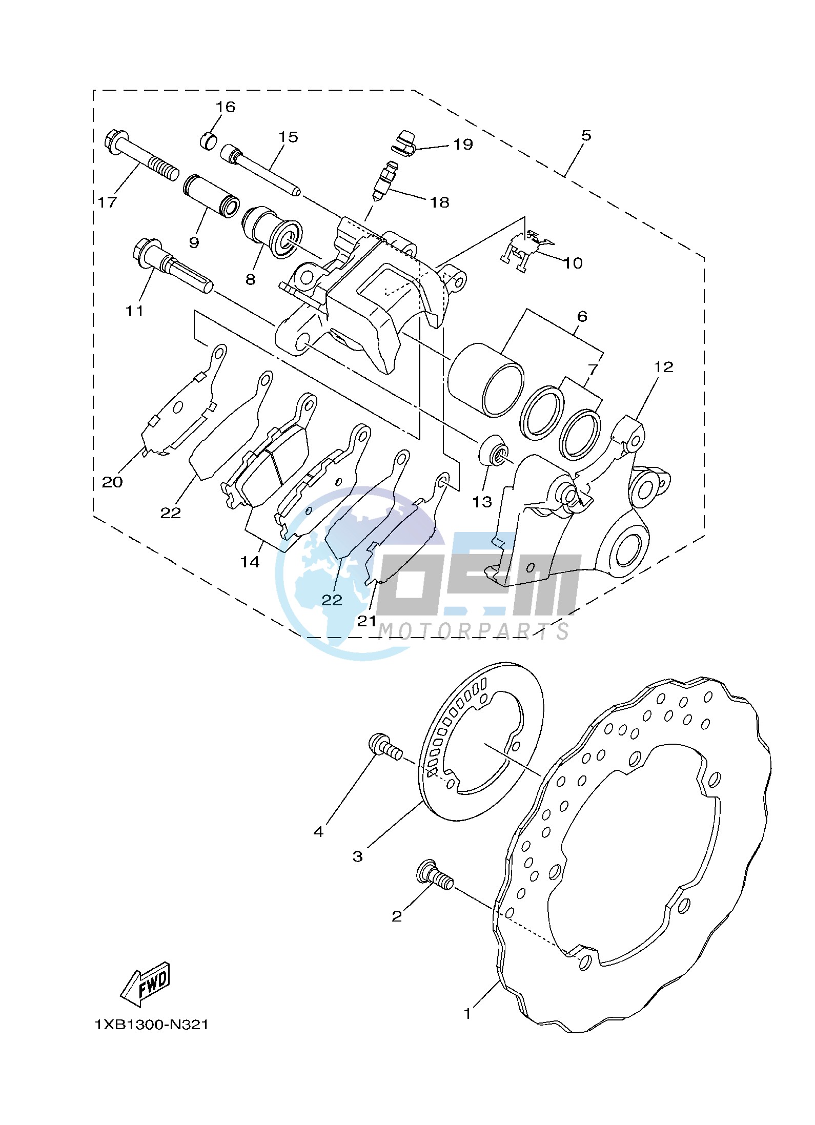 REAR BRAKE CALIPER